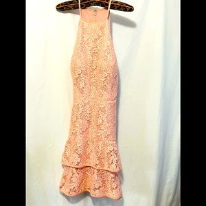XSCAPE Fit and Flare Lace Dress